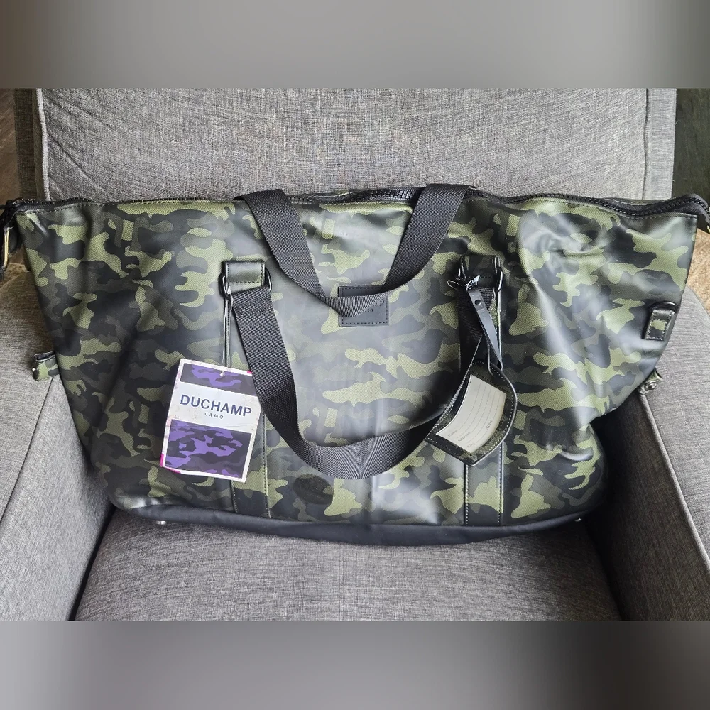 Duchamp London Rubberized Camo Tote Duffle Bag * NO STRAP *
